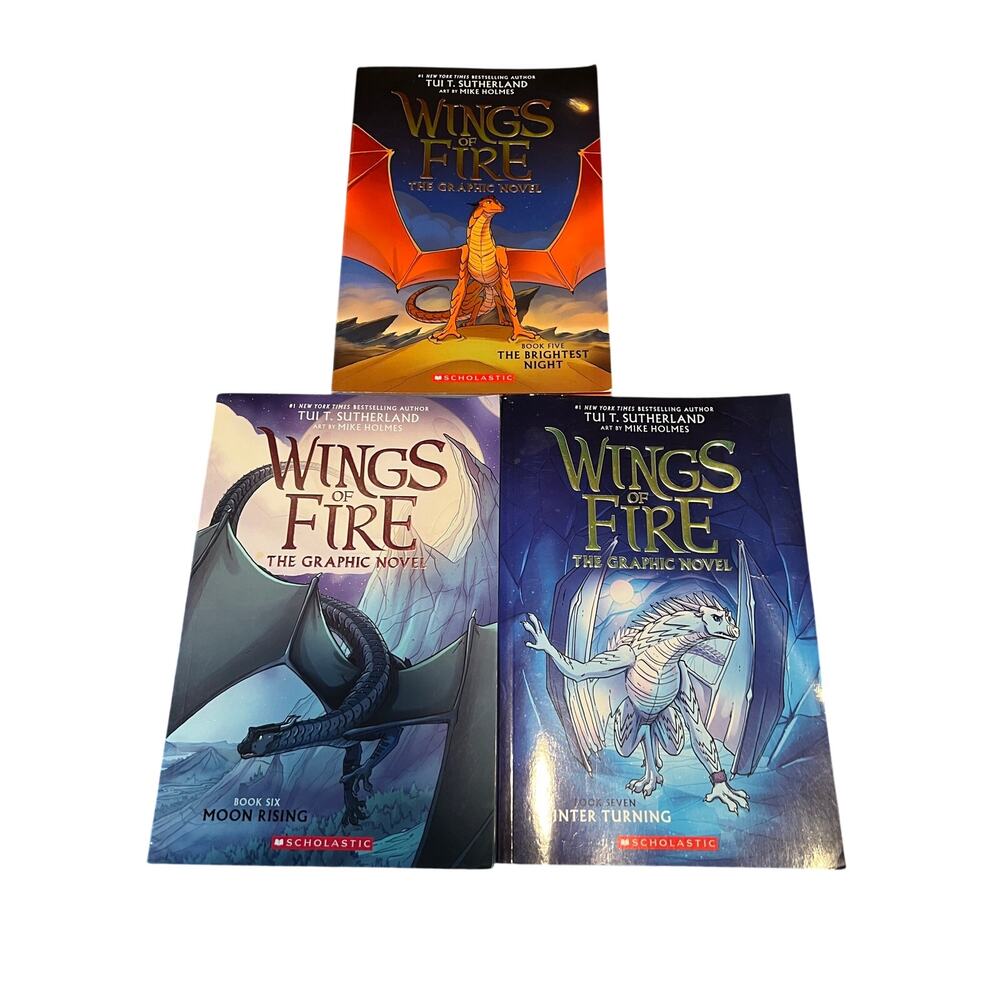 Wings of Fire Graphic Novels Books 5 6 7 Lot Tui T Sutherland Graphix Comic